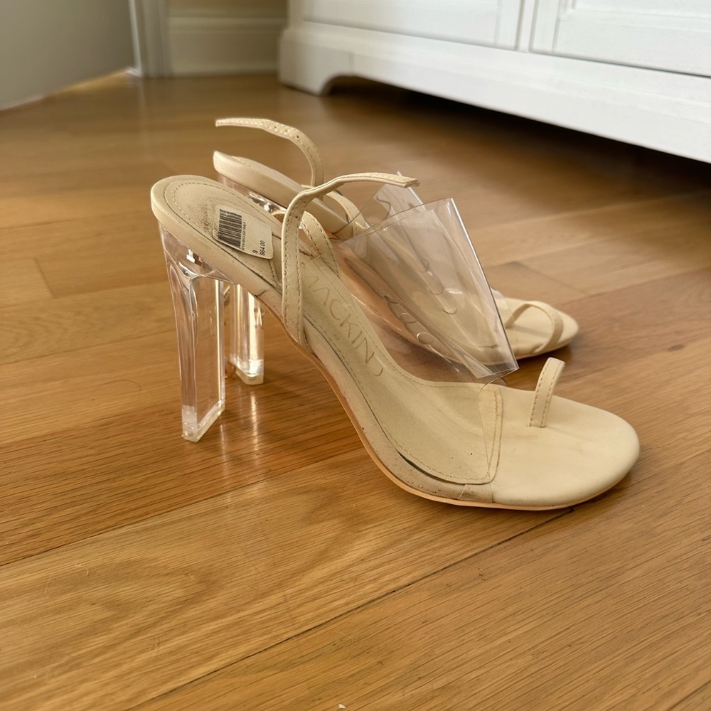 Mackin J clear block heels